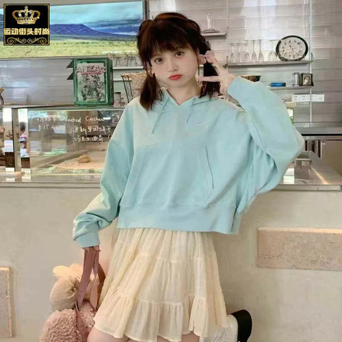 NIKE女宽松连帽休闲运动卫衣外套
