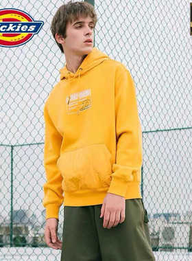 专柜正品 DICKIES 男连帽加绒跑步休闲运动卫衣外套 DK008042B331