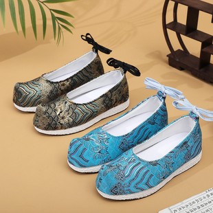 男款煌韵古装靴子翘头舞蹈cos汉服内增高中式弓鞋婚鞋官兵摄影靴