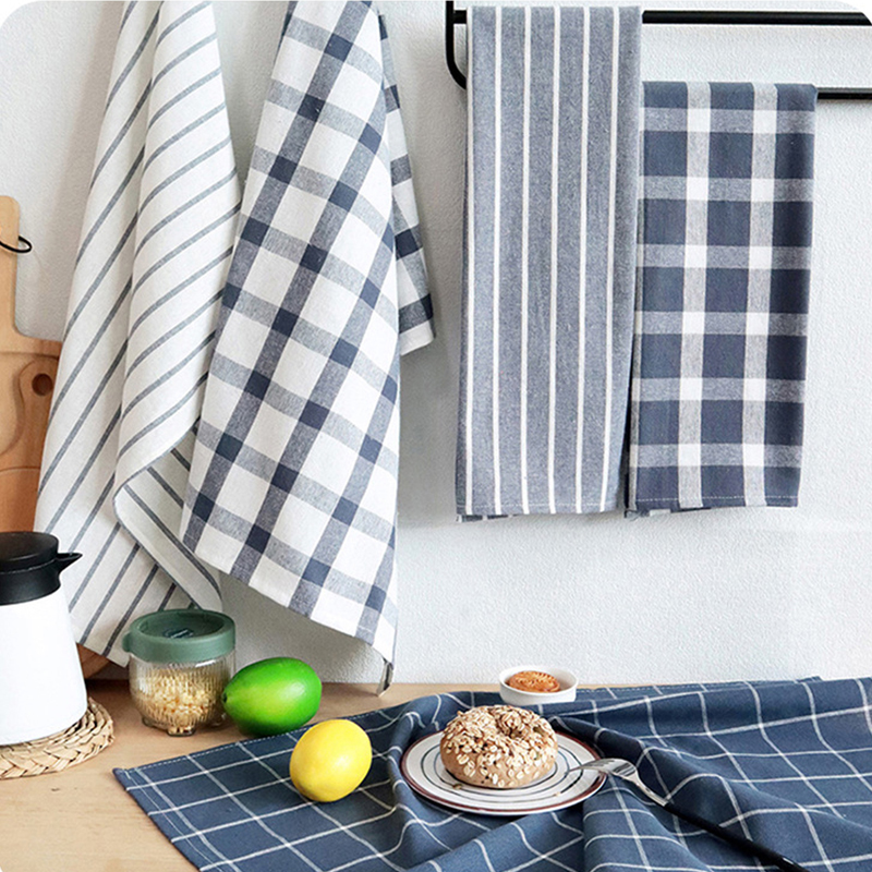纯棉餐巾厨房用抹布蓝色系列