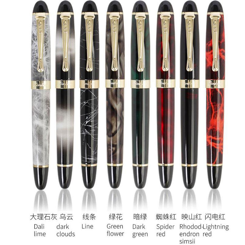 金豪钢笔X450金属铱金笔书法美工笔男女商务办公练字书法用笔包邮