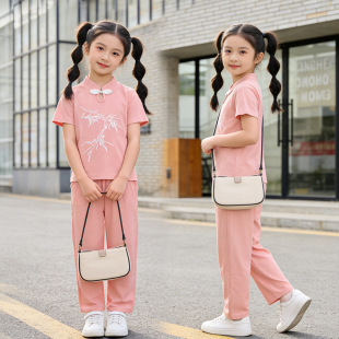 女童国风套装夏季2026新款洋气大童装女装运动小女孩夏装儿童衣服