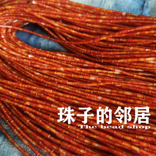 H71 全新缠丝玛瑙小管子链子2mm伊达尔风格 辽金风格服饰配珠