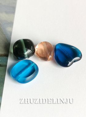 H34-黄标（1颗）小众串珠设计玻璃配珠diy手串项链耳环服饰配珠