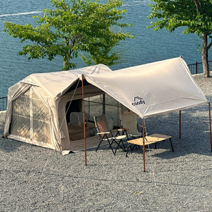军鑫coody7充气帐篷户外露营过夜遮阳防雨防晒天幕海边沙滩公园帐