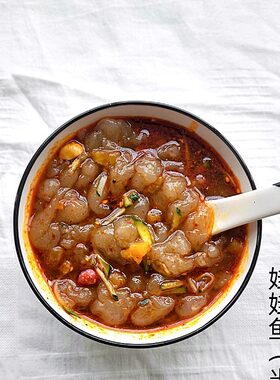 连云港特色小吃红薯山芋凉粉娃娃鱼淀粉凉虾成品粉鱼速食送调料包