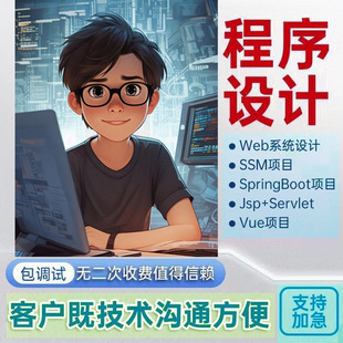 计算机程序设计JAVA代做springboot网站vue项目SSM系统定制代做