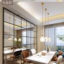 拼镜艺术玻璃格子调定制做欧式 餐厅玄关镜子简约现代轻奢