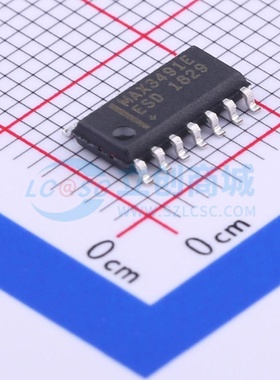 RS-485/RS-422芯片 MAX3491EESD+T SO-14 MAXIM(美信) 电子元器件