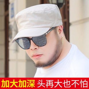 大头围帽子男秋天潮棒球帽大码 防晒帽 鸭舌帽加大大脸头大62cm秋季