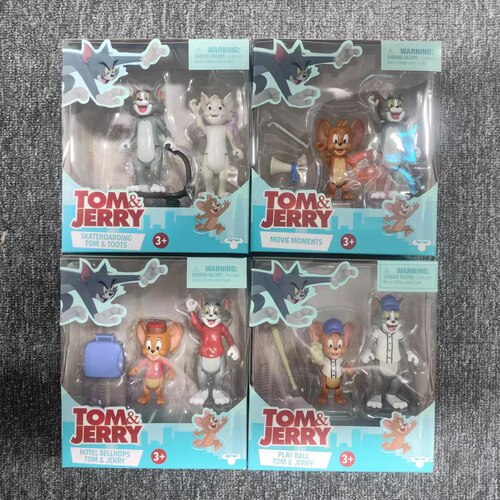 猫和老鼠TOM and JERRY经典系列两只装潮流玩具公仔摆件关节可动