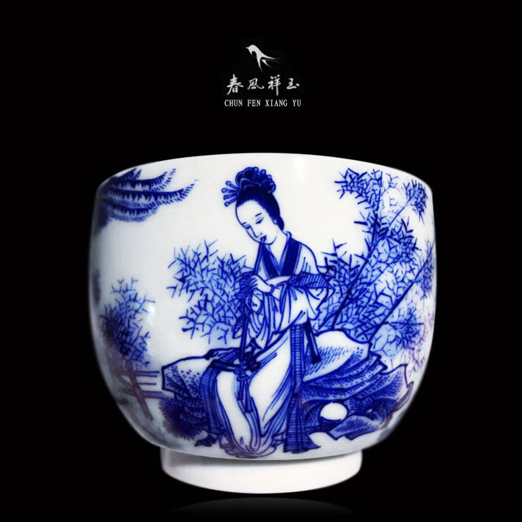 【有货】春风祥玉邹俊窑珍藏九字款青花人物山水花卉罗汉杯茶杯子,餐饮具,茶杯,淘宝优惠券,粉丝福利购,淘宝优惠卷