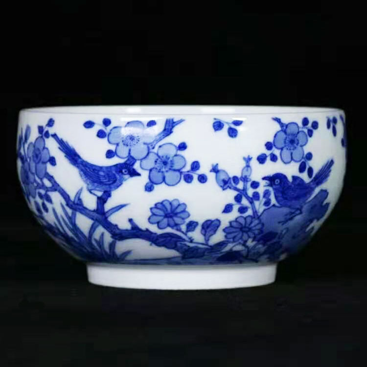 春风祥玉景德镇柴窑青花主人杯图片
