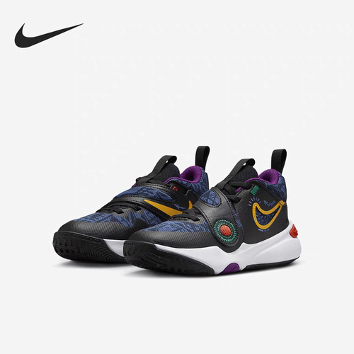 正品 耐克NIKE Team Hustle儿童防滑透气耐磨篮球鞋FQ7659-001