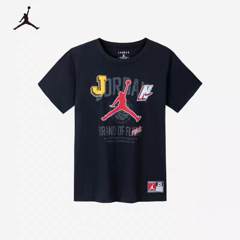 正品  Air Jordan 耐克男女童短袖夏季新款儿童速干运动T恤FJ5331