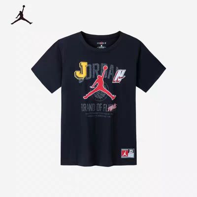 正品  Air Jordan 耐克男女童短袖夏季新款儿童速干运动T恤FJ5331