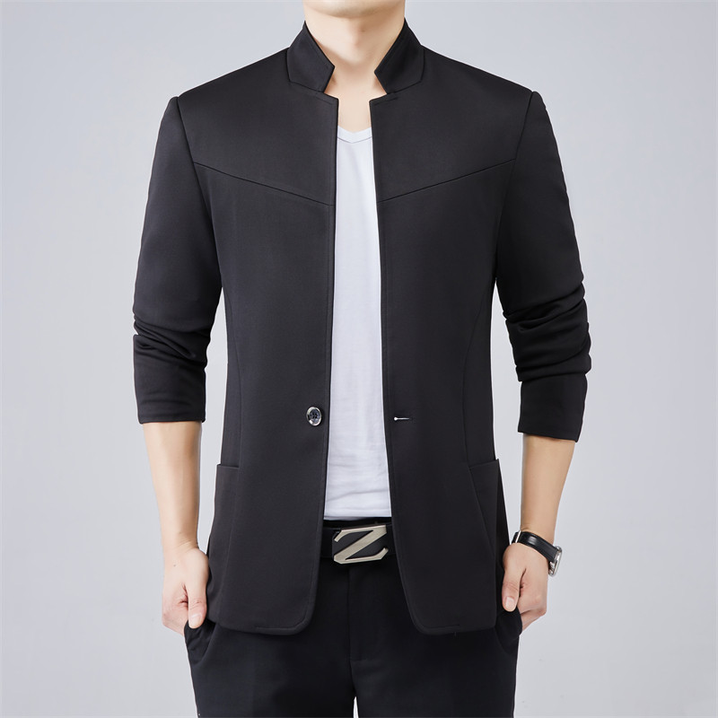 立领中山小西装男士 春秋季韩版修身青年休闲帅气西服上衣单外套,男装,休闲西服,淘宝优惠券,粉丝福利购,淘宝优惠卷