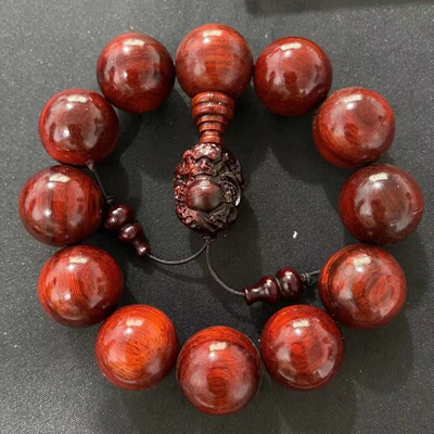 高密紫檀手串貔貅款2.0老料高油沉水印度小叶紫檀佛珠男女款手链