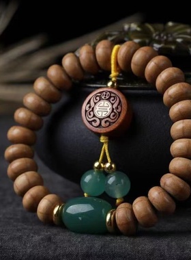 六道木佛珠手串降龙木精品手链子男女款天然老料小叶紫檀念珠26颗