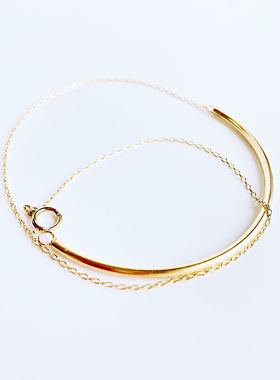 美产14k包金石原里美极细手链