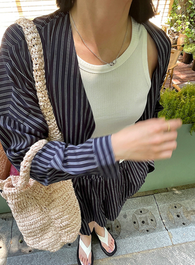 CHIC YAC/内搭高弹性螺纹背心 白色、黑色针织打底