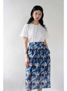 CHIC YAC/精品全棉经典廓形斜缝短袖t 白色/奶油杏/黑色 2022年