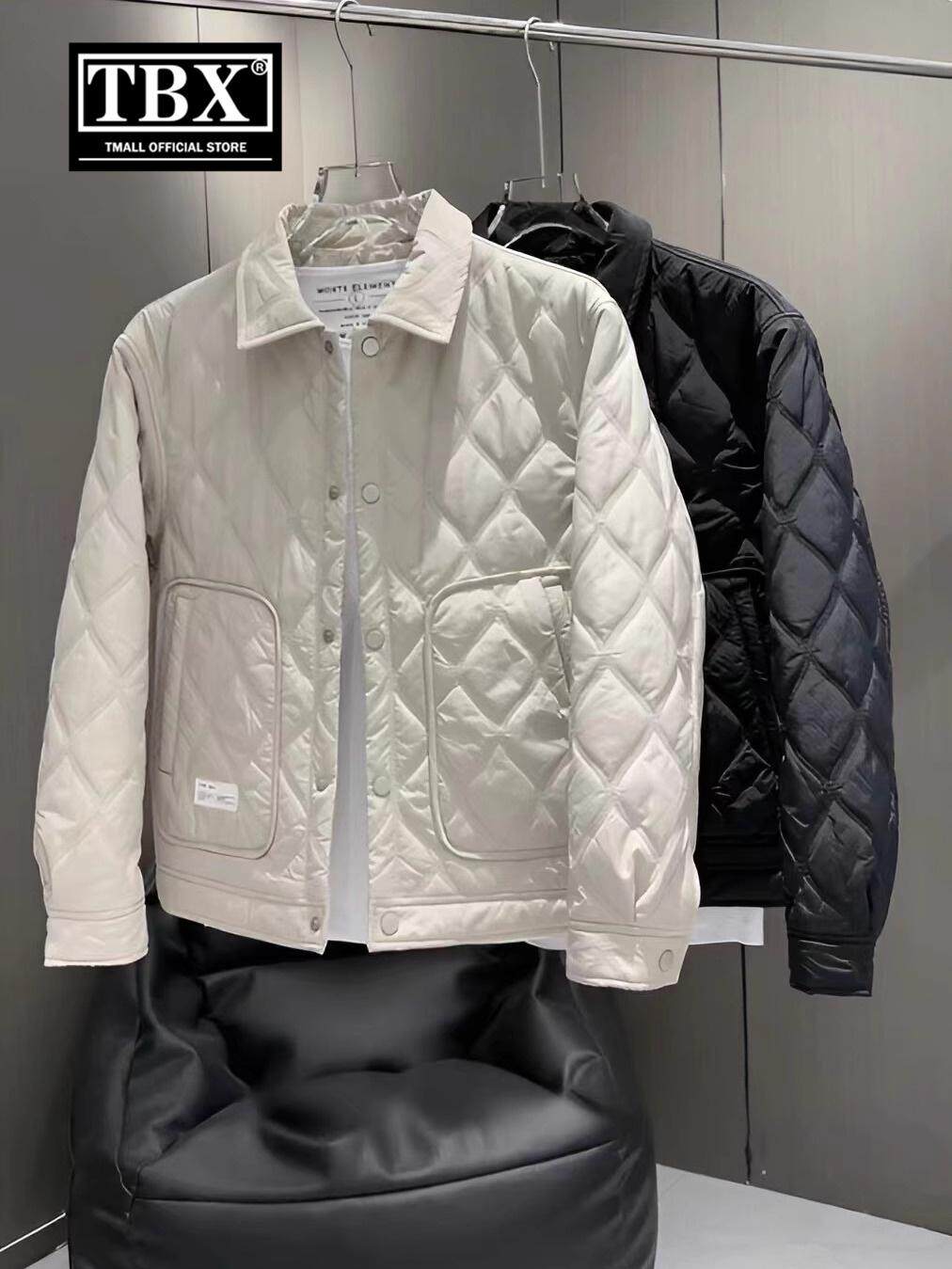 高端轻薄翻领夹克男士棉服外套春秋冬季2025新款加棉保暖棉衣男款