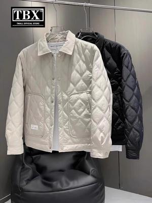 高端轻薄翻领夹克男士棉服外套春秋冬季2025新款加棉保暖棉衣男款