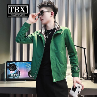 高端格子夹克外套男士春秋季2025新款高级感痞帅上衣男款冬装加棉