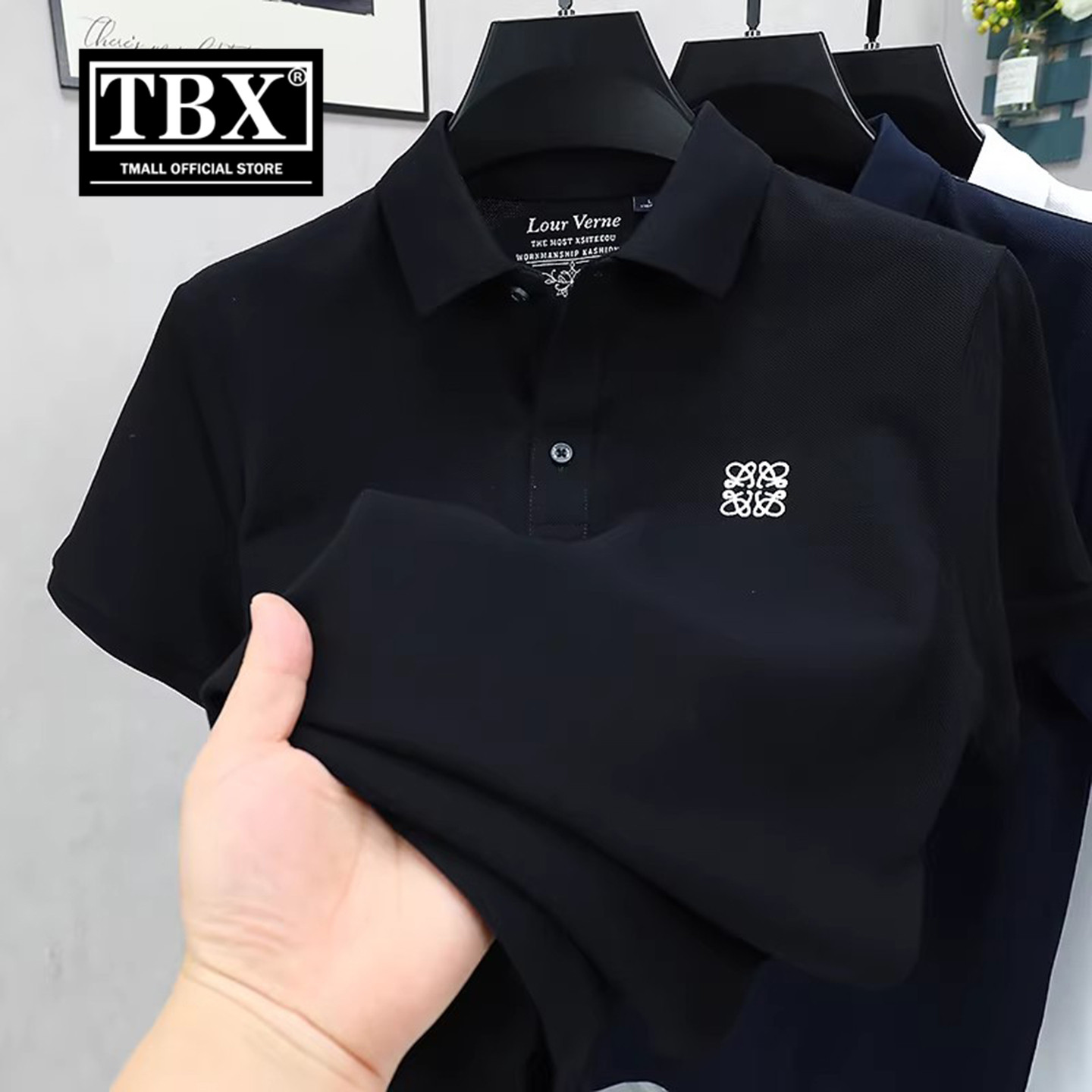 高端纯棉polo衫男士短袖t恤2026新款春夏季刺绣翻领半袖体恤男款