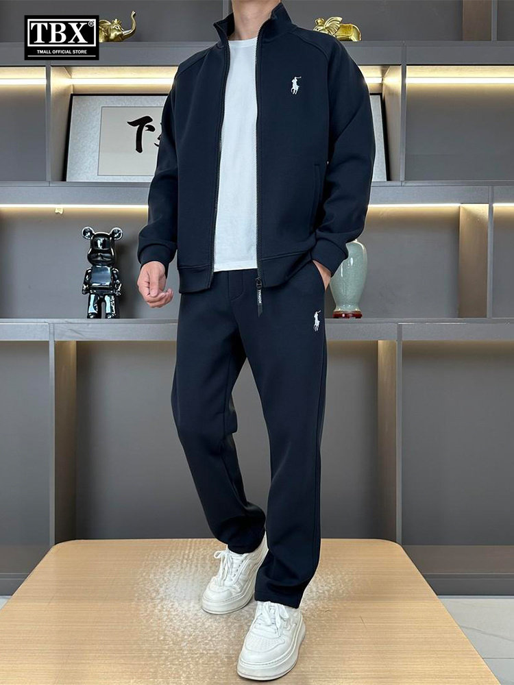 高端保罗运动服套装男士2025新款春秋冬季休闲外套男款搭配两件套