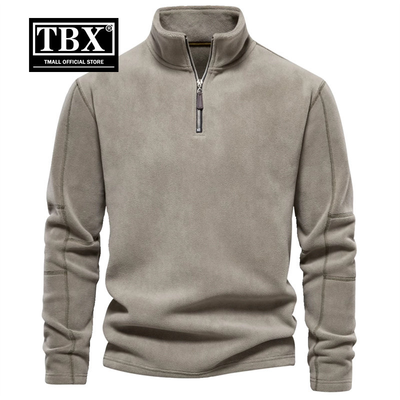 半拉链立领摇粒绒卫衣男士秋冬季2025新款加绒加厚抓绒衣外套男款