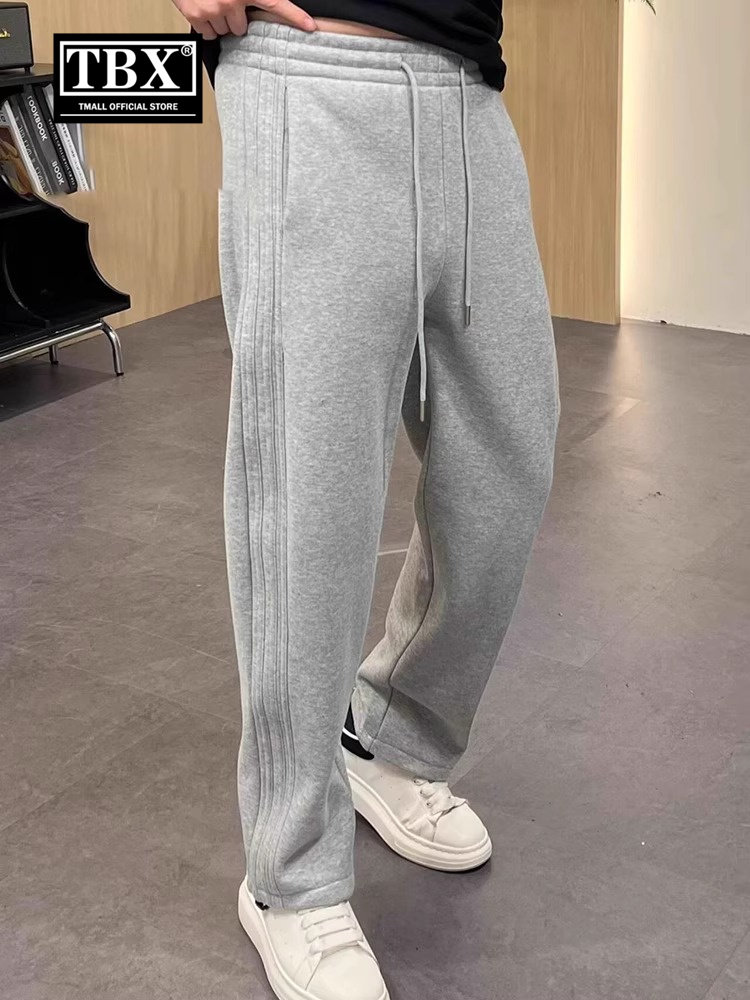 灰色卫裤男士春秋2025新款男裤直筒休闲运动裤子男款冬季加绒加厚,男装,休闲裤,淘宝优惠券,粉丝福利购,淘宝优惠卷