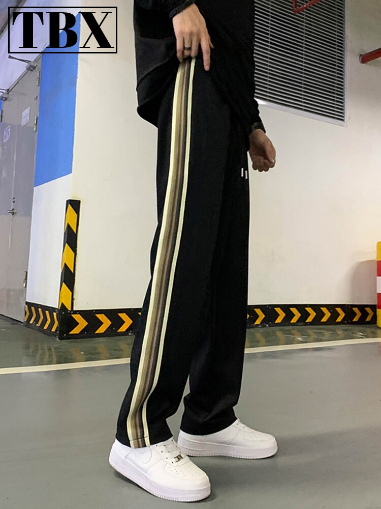 运动裤男士春秋款2025新款男裤宽松直筒卫裤男款休闲裤子冬季加绒