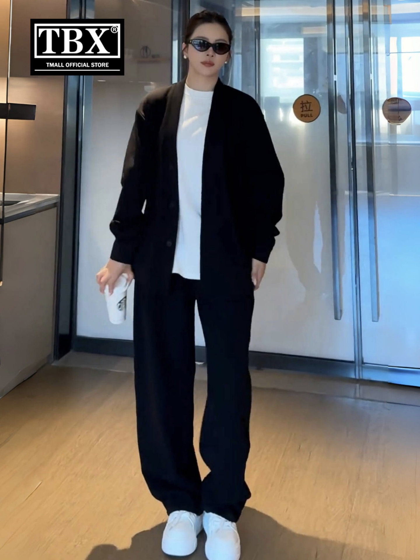 高端慵懒风休闲运动套装男士2025新款春秋季外套阔腿裤两件套男款
