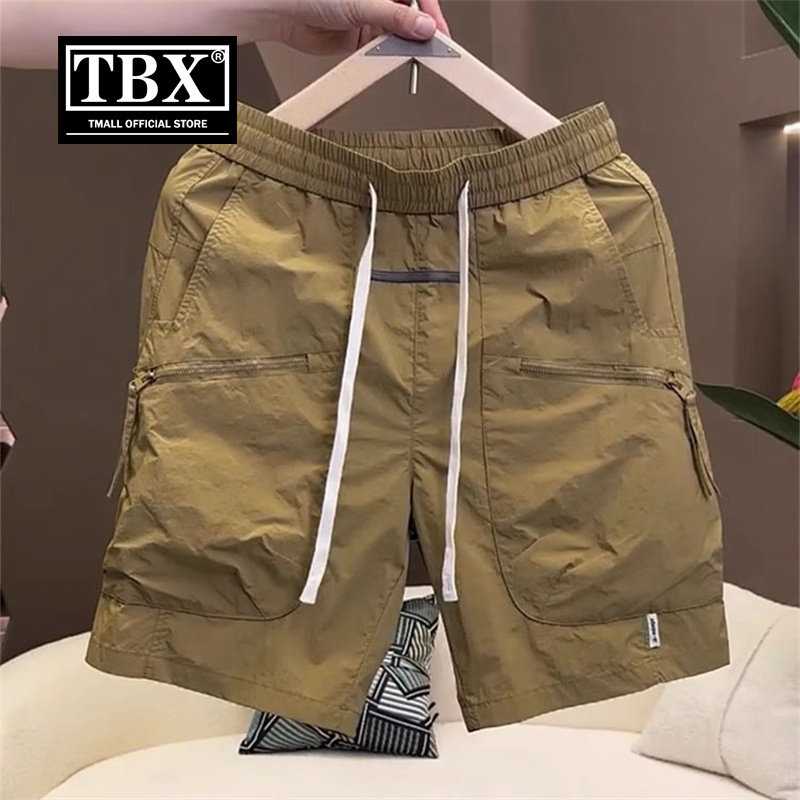 高端拉链工装短裤男士2026新款夏季外穿运动休闲沙滩五分裤子男款