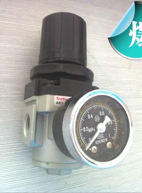 气源处理元件AR系列AR3000-02/03附支架附表调压阀天蓝色军绿色