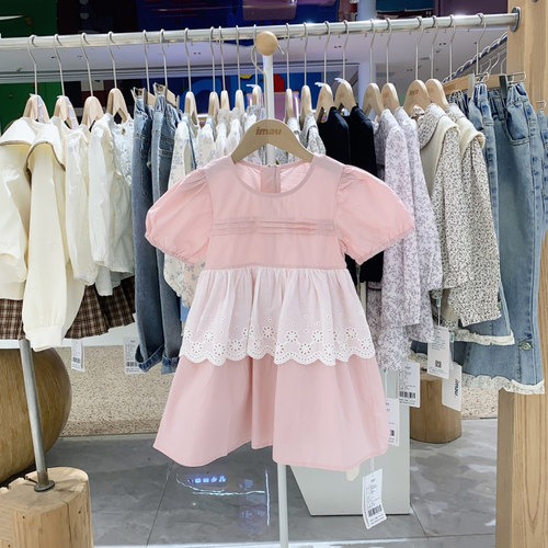 夏季新款imau奕玛正品童装女小童蕾丝儿童短袖连衣裙56SF471017 - 封面