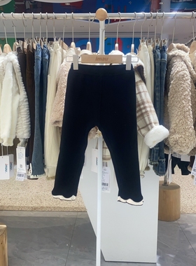 冬季新款imau奕玛童装女小童加绒打底裤子儿童针织长裤48SF360191