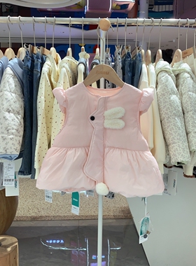 2025冬季imau奕玛女小童装儿童小兔子羽绒马甲休闲背心58SF110025