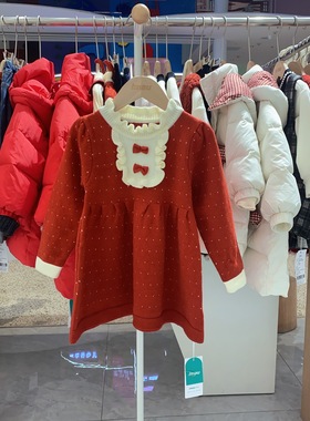 2025冬 imau奕玛女小童装加厚针织长袖儿童连衣裙+挎包58SF471169