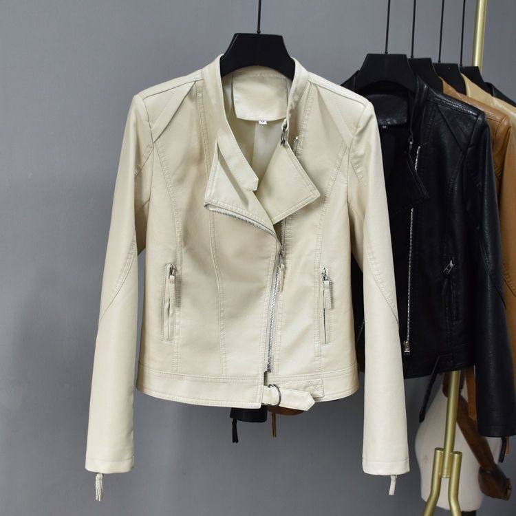 品质保证款2026短款时尚保暖皮衣女韩版夹克修身机车大码外套潮
