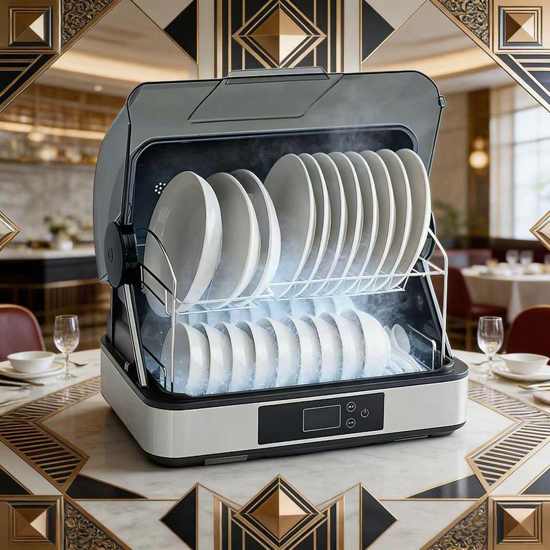 杀菌学校烘干一体机桌面式家庭用餐具消毒柜臭氧碗碟架卧式消毒柜