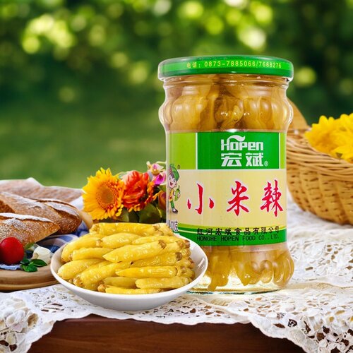 宏斌小米辣瓶装泡椒220g