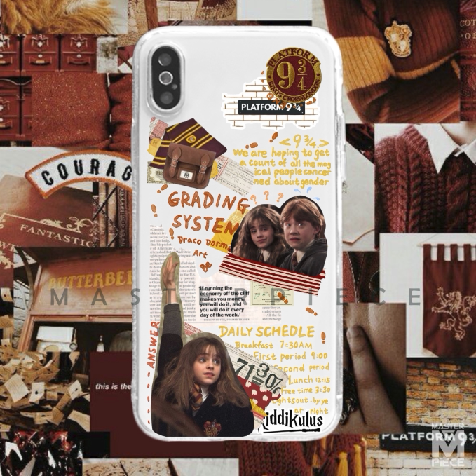 哈利波特格兰芬多赫敏罗恩鸡腿马尔福透明黑1213matepromax手机壳