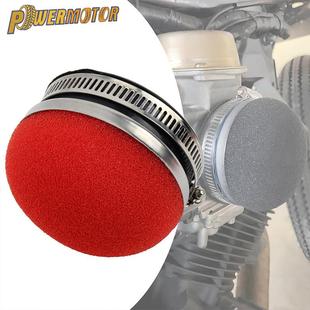 摩托车发动机空滤器滤芯大流量圆形红色海绵28mm-58mm空气滤清器