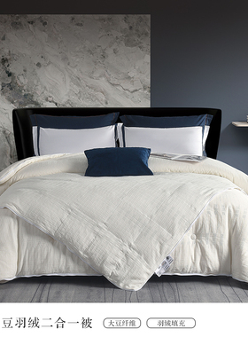 LANSIU/蓝丝羽静柔大豆羽绒二合一被子母被冬季被芯鹅绒冬被
