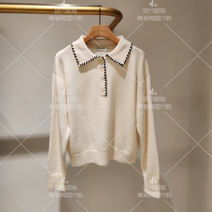 S不退换 美荀家 韩国代购 SANDRO 25年冬针织衫 SF25A3FRP14 1023