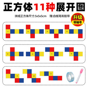 长方体和正方体展开图折叠纸