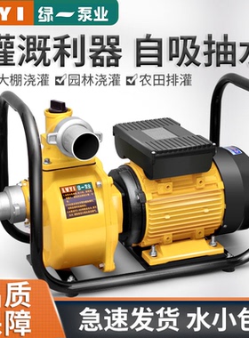 大流量220V抽水泵农用灌溉水泵家用高扬程抽水机自吸水泵三相